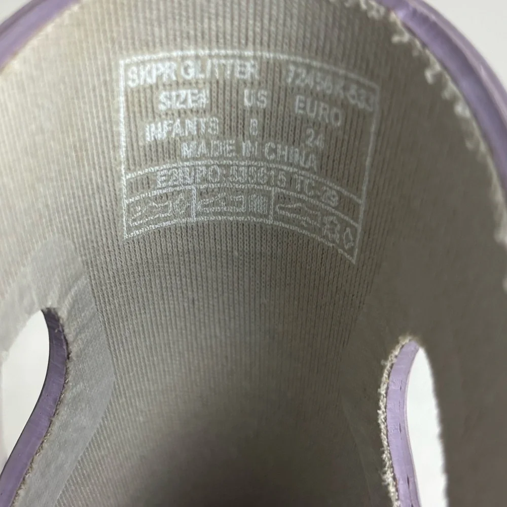 Bogs Skippers Glitter / Silver lilac Purple Rain Boots mid calf size 8